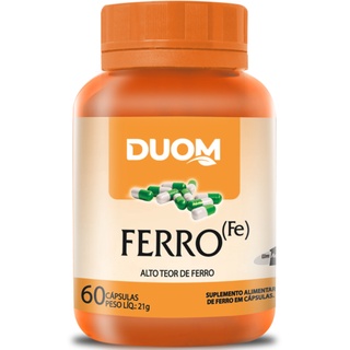 Ferro Fe Alto Teor De Fe 1 Cápsula Ao Dia 60 Cápsulas - Duom