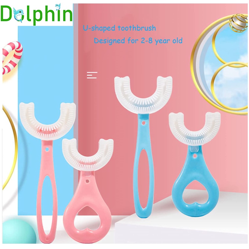 Escova De Dentes Em Forma De U Para Crianças Com oral Bebês De 2-12 Anos De Idade