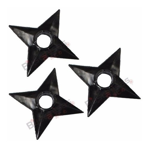 Kit Shuriken 10cm - 3 Peças - Naruto Boruto Sauke Itachi K18