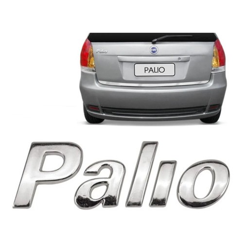 Emblema nome PALIO 2000 2001 2002 2003 2004 2005 2006 2007 2008 2009 2010 2011 - Cromado - Fiat em Oferta na Shopee