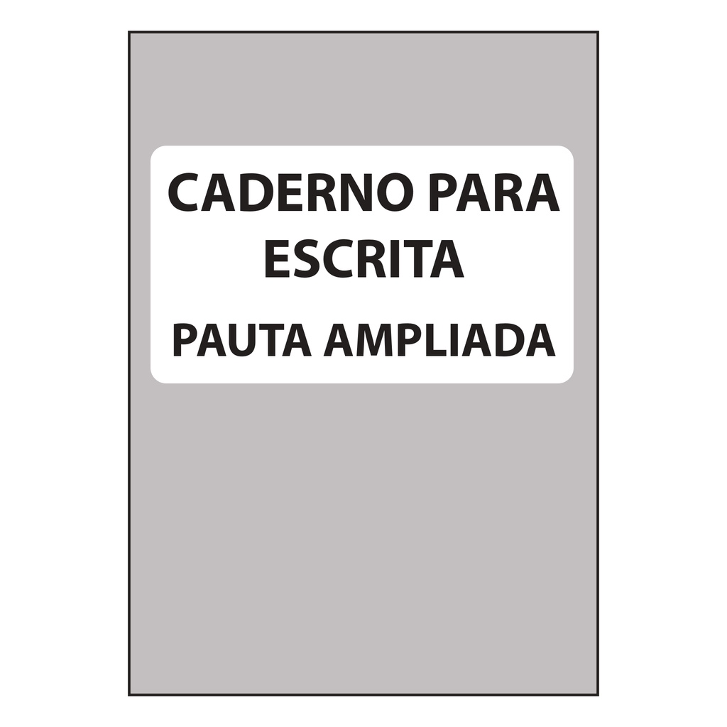 Caderno Pauta Ampliada, Capa Dura, Baixa Visão, Caderno com 50 Folhas / Kit Com 5 Un