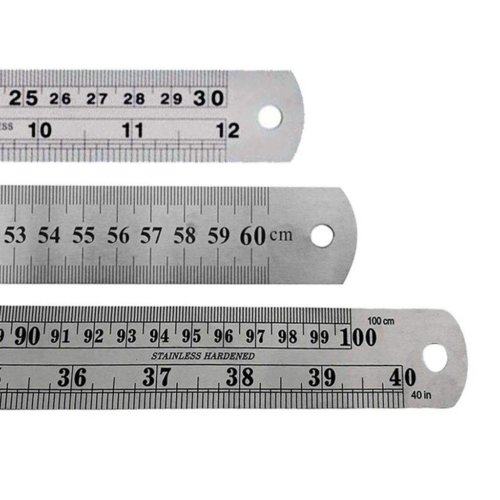 Kit Reguas Aco Inox 30cm 60cm 1 Metro Artesanato Patchwork