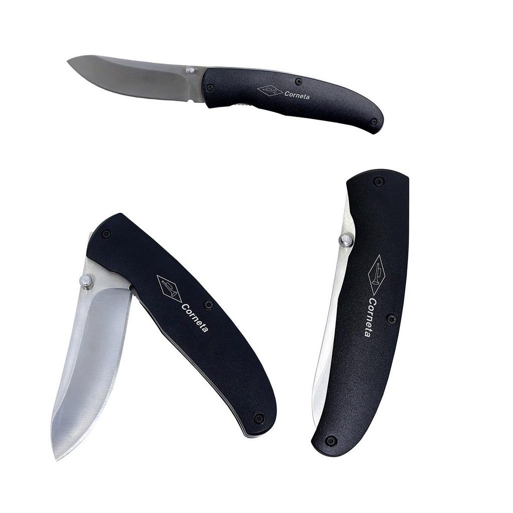 Canivete Esportivo Inox Thor 1 Black 4" Corneta