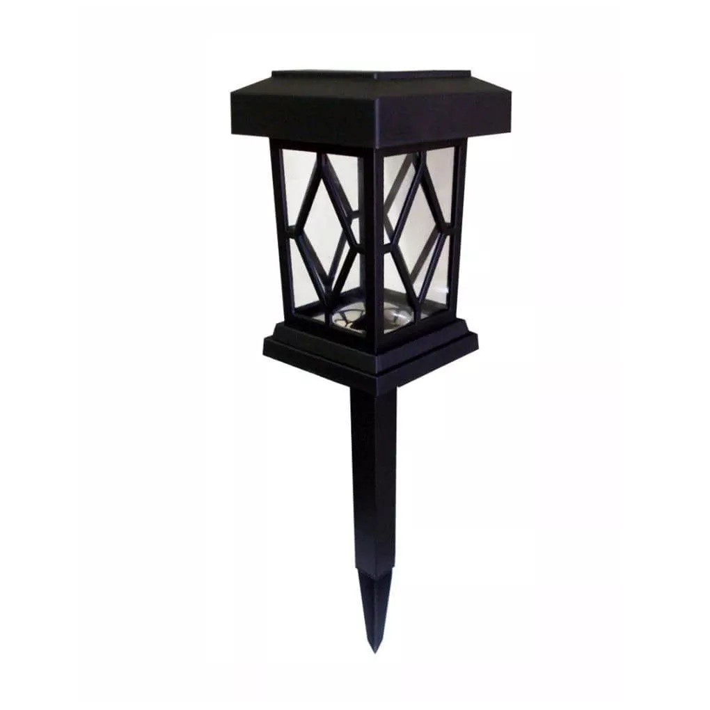 Luminária Solar Jardim Parede Chão 3 Em 1 Luz Branca Lampião Shopee