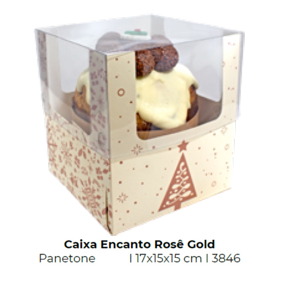 5 Caixa Encanto Panetone 500G 17X15X15 (Natal Ideia) OFF