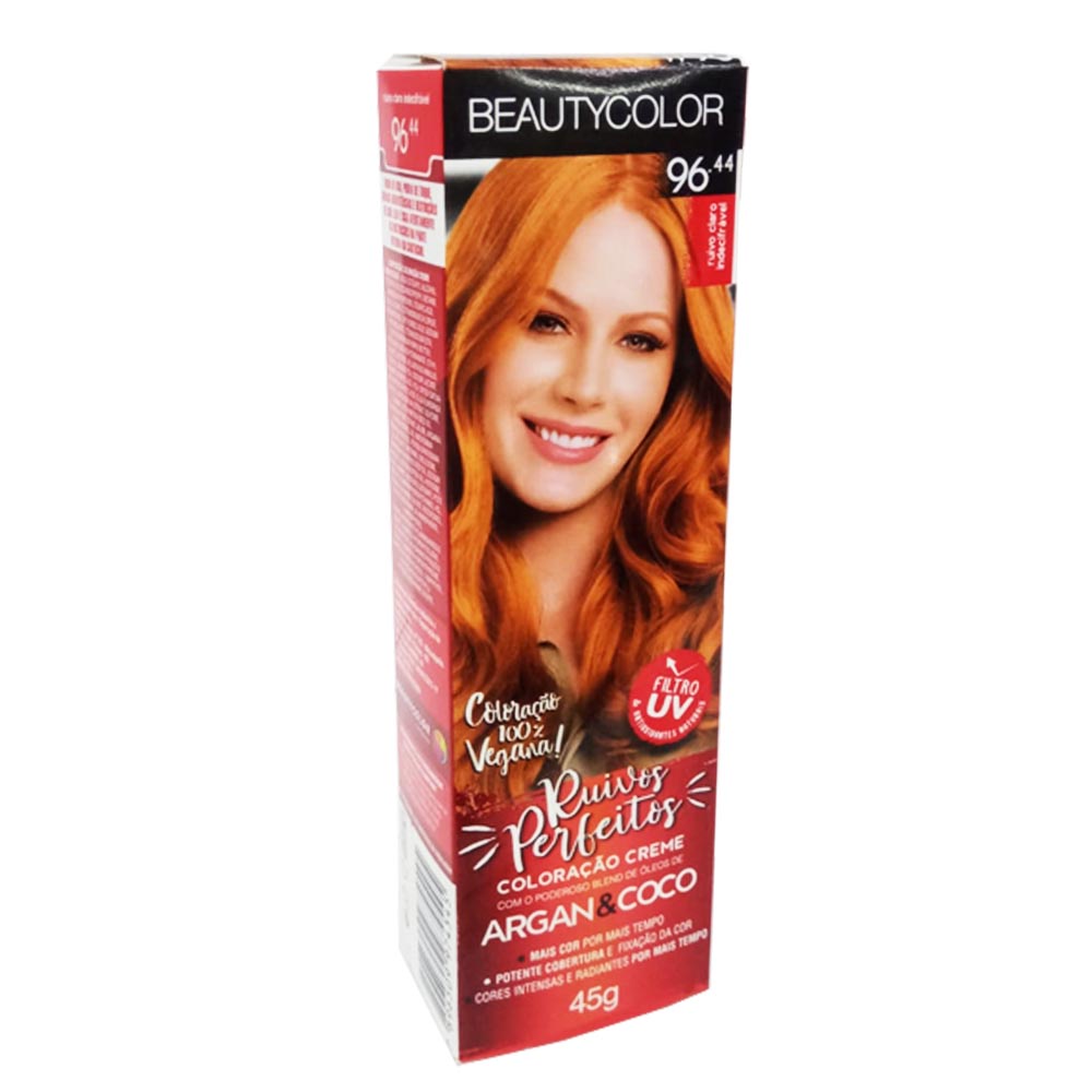 Coloração Ruivo Claro Indecifrável 45g 96.44 - Beauty Color em Oferta na Shopee