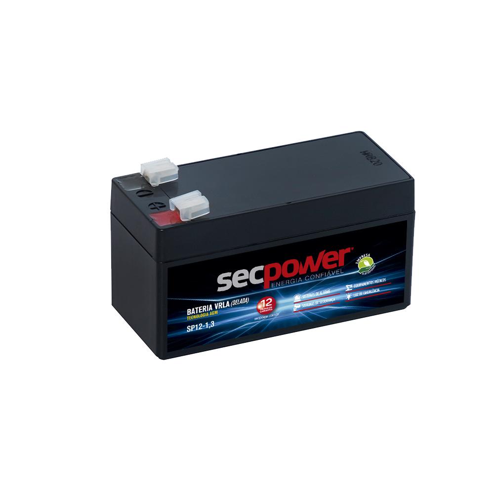 Bateria Selada 12V 1,3Ah - Nobreak, Cerca Elétrica, Alarmes , Relógio de ponto , Balanças.