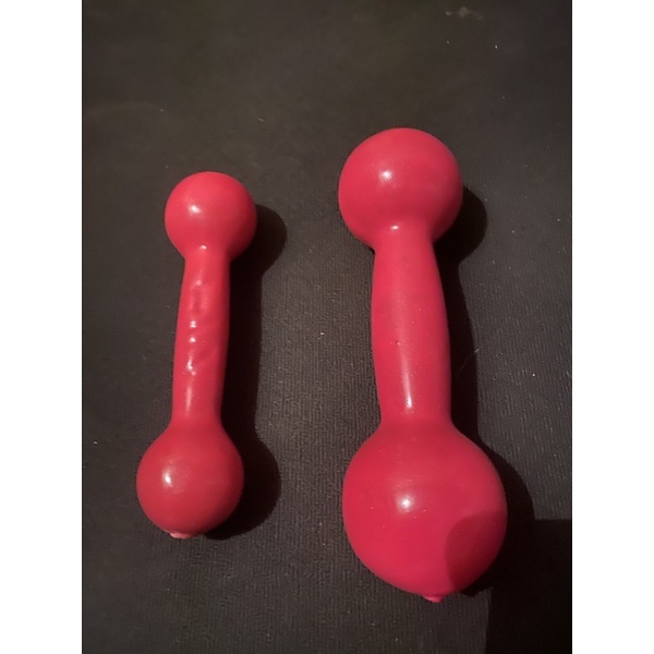 kit 1 halter 1/2 meio kg + 1 halter 1Kg rosa