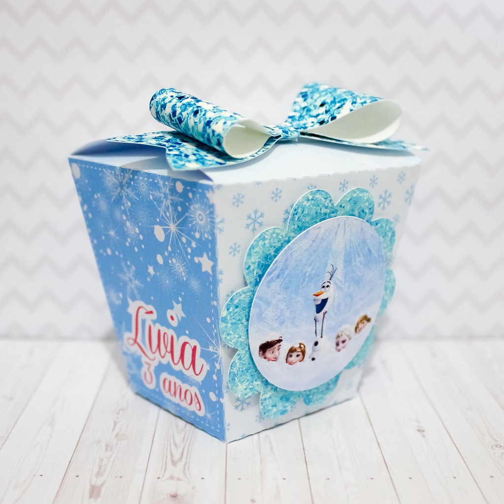 Kit com 5 Caixas sushi personalizada Frozen Olaf I 3D