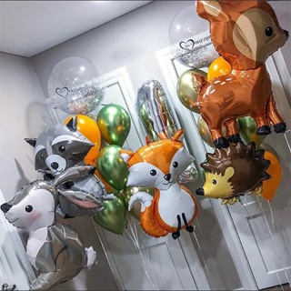 Grande Guaxinim Raposa Selva Balões Do Chuveiro De Bebê Aniversário Festa Safari Animais Balão De Hélio Crianças Dos Desenhos Animados Decoração Bolas em Oferta na Shopee