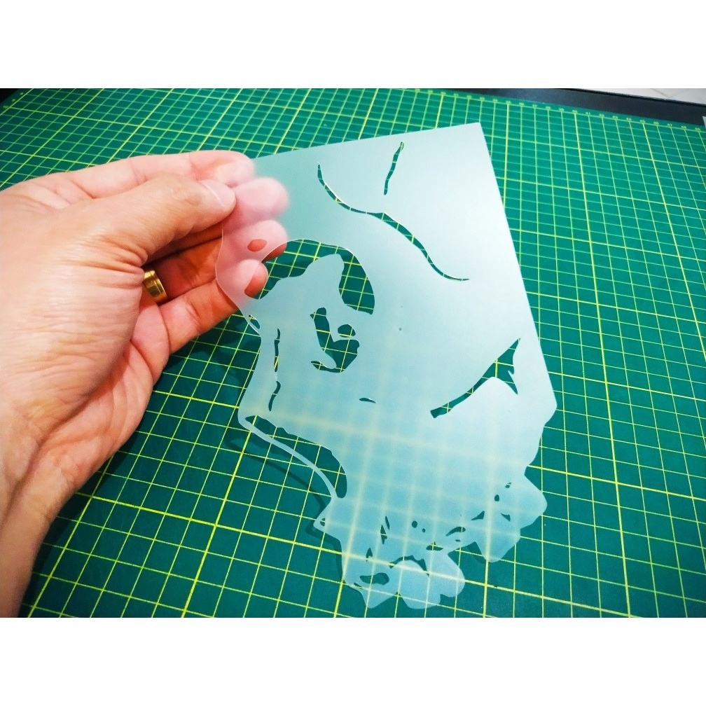 Stencil Caveira para desenhos em Aerografia 2R02