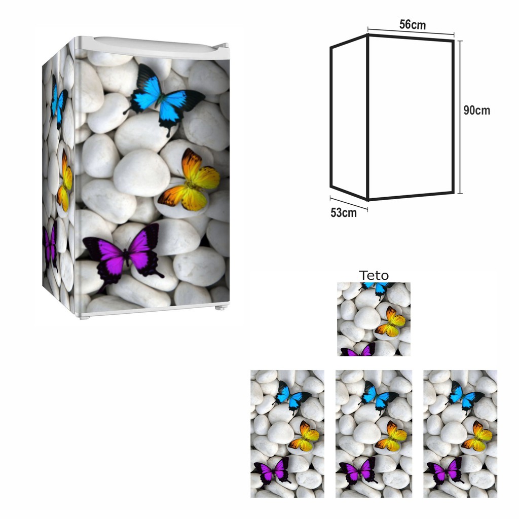 Adesivo Envelopamento De Frigobar Bb002 Borboleta Mod-90
