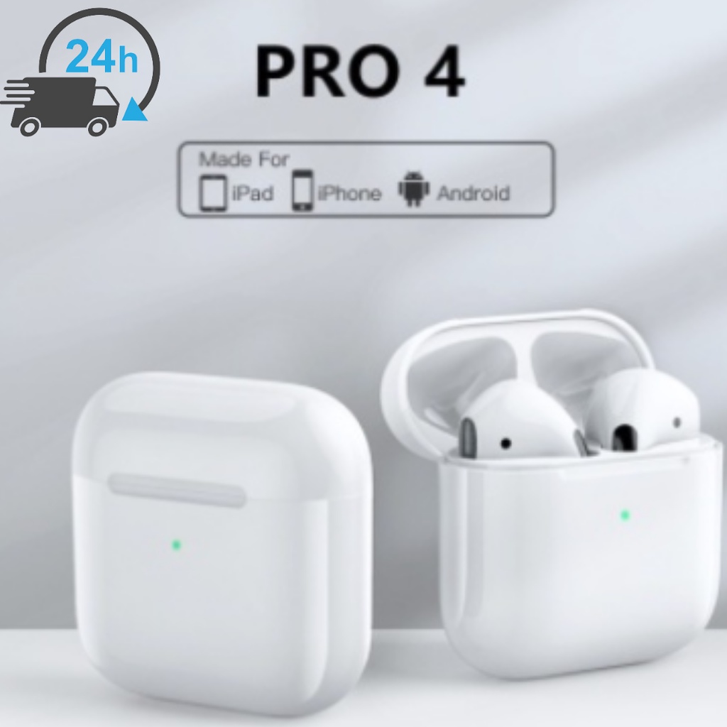 Fone De Ouvido Airpods Pro 4 Sem Fio- Versão Atualizada 2022 ...