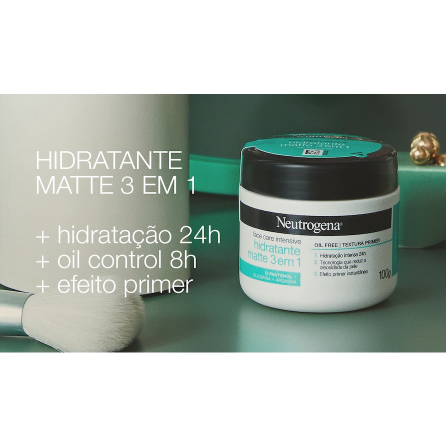 Neutrogena Hidratante Facial Matte 3 em 1 - 100g