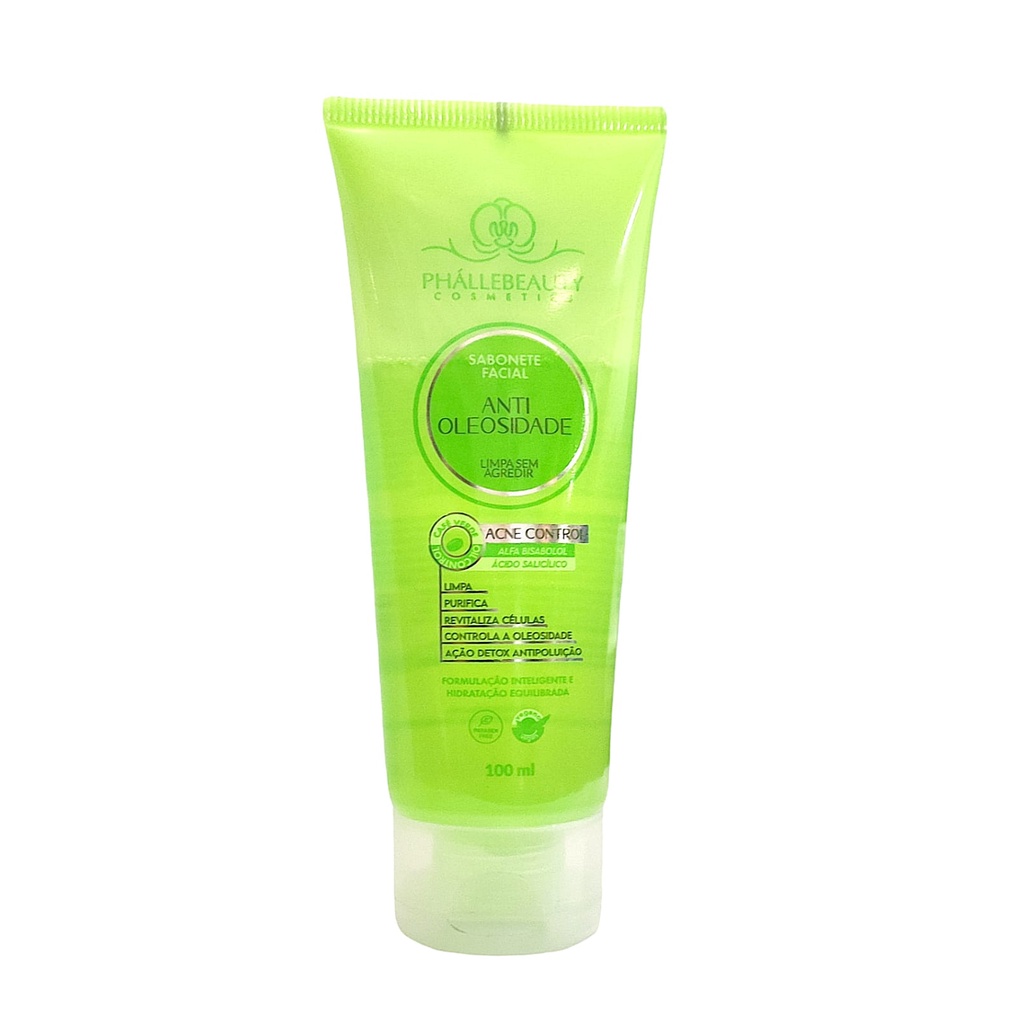 Sabonete Facial AntiOleosidade 100ml PhálleBeauty PH0567 em Oferta na Shopee