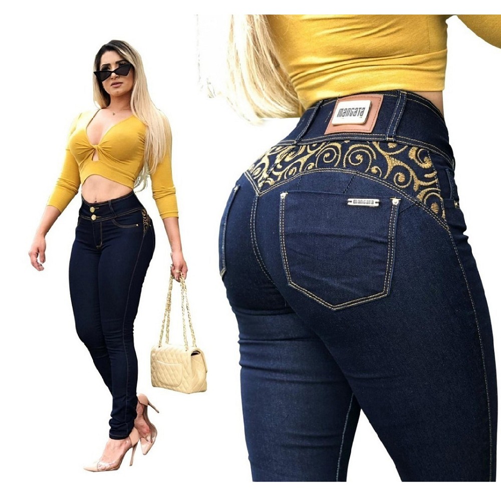 calça jeans estilo pit bull