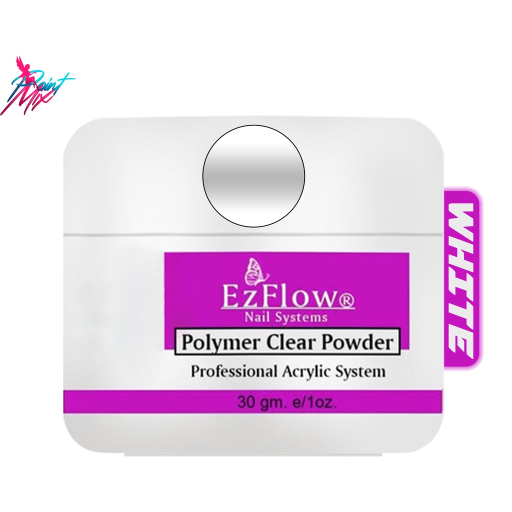 kit 2 Pó Acrílico Ezflow 30gr Porcelana Acrigel Unhas White