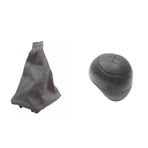 Bola Manopla Cinza + Coifa Cambio Fiat Strada 2007 A 2011