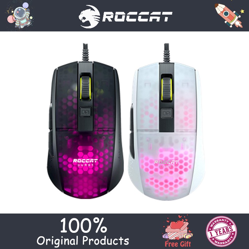 Roccat Burst Pro Gaming Wired Mouse Lightweight Symmetrical Hole Mouse Shopee Brasil