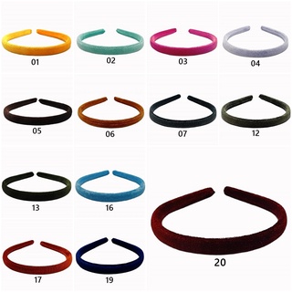 01 Tiara Arco Arquinho Feminina Veludo Lisa Montagem Acessórios Cabelo 10mm/1cm