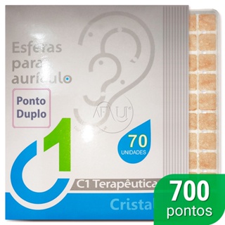 Ponto Auricular Cristal Duplo 700 un - Acupuntura Auriculoterapia Com Micropore em Oferta na Shopee