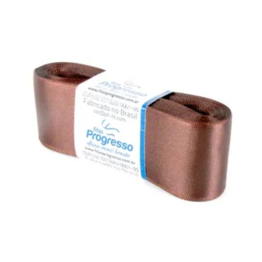 Fita de Cetim Progresso 38mm nº9 - 10m Cor 391 Marrom - 1un em Oferta na Shopee