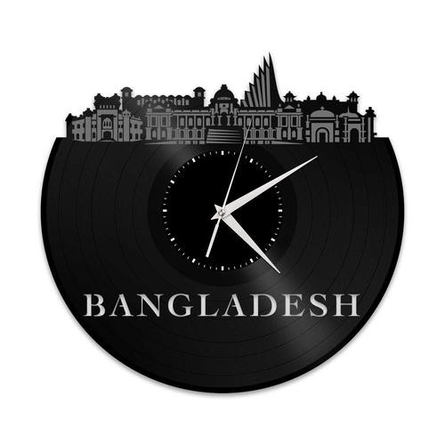 Bangladesh - Relógio Disco De Vinil Decoração