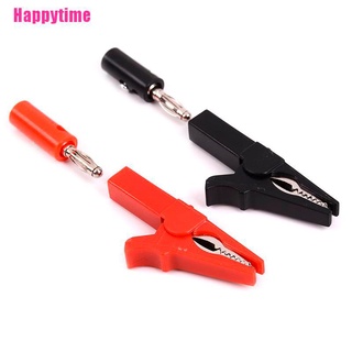 (Happytime) 4 Peças Clipe Jacaré De 55mm + Plugue Banana De 4mm