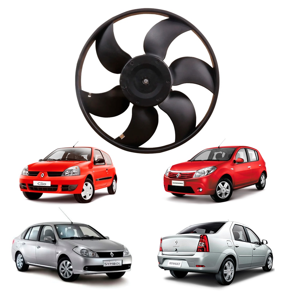 Eletroventilador Ventoinha Renault Clio Sandero Logan Symbol