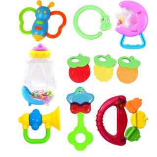Kit 10 Chocalho Mordedor Brinquedo Educacional Bebê Infantil
