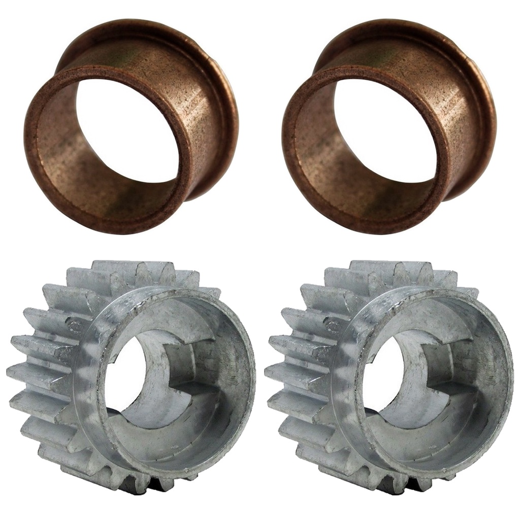 2 Bucha de Bronze Eixo + 2 Engrenagem Interna M2 22 Dentes Rossi
