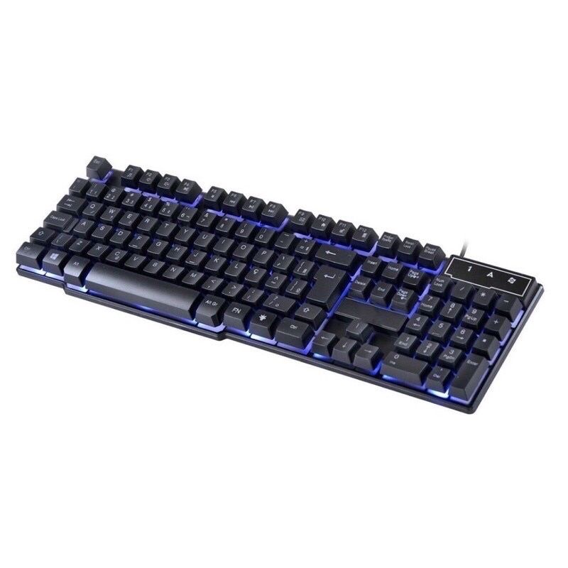 Teclado Game iluminado 1201 led semi-mecânico com 3cores promoção