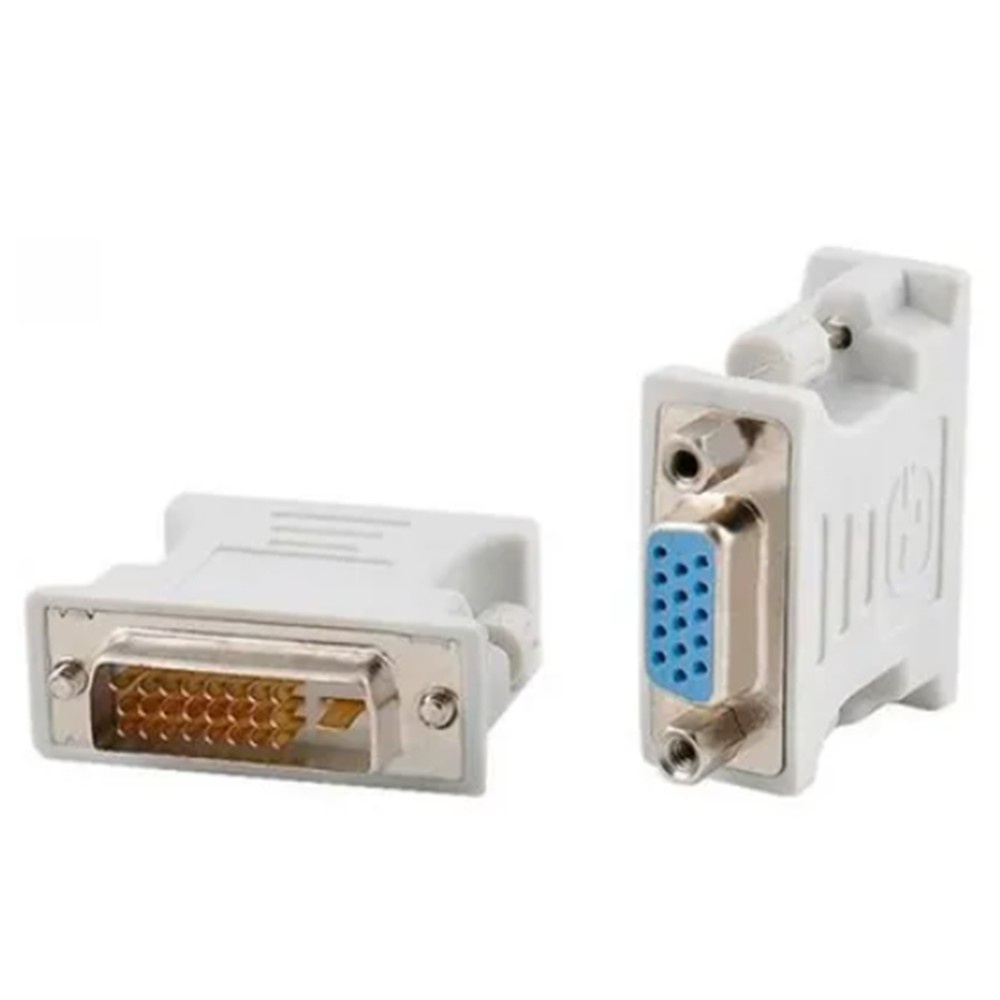 Adaptador Dvi 24+1 Pinos Macho Para VGA 15 Pinos Fêmea - PRODUTO ESPECIFICO