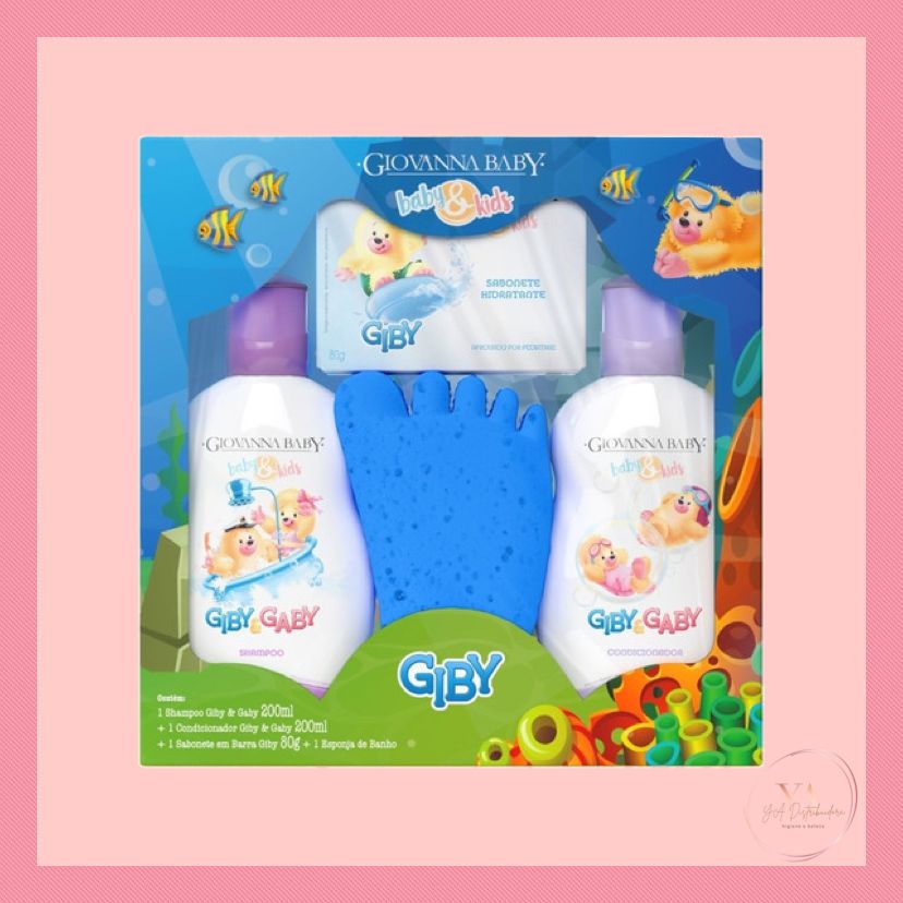 Kit Infantil Giovanna Baby Giby A Hora Do Banho Azul Shampoo ...