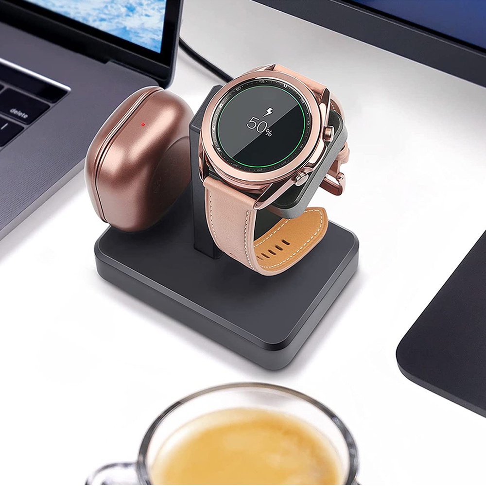 2 Em 1 Stand Samsung Galaxy Watch Buds , Carregador Sem Fio Tipo c Para/Live  Pro , Active 2 | Shopee Brasil