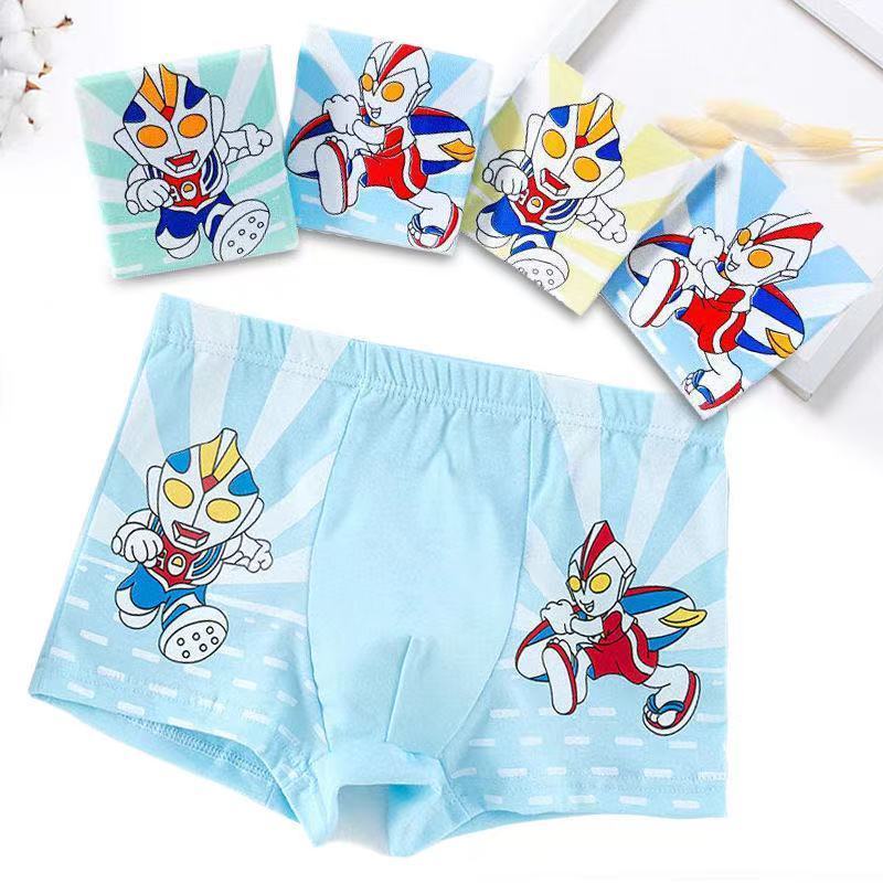 Roupa íntima masculina Modal Boxer Modal Roupa íntima masculina Roupa íntima infantil média Grande Roupa íntima infantil Roupa íntima estudantil Algodão Homem-Aranha Roupa íntima Ultraman Roupa íntima Cartoon Un