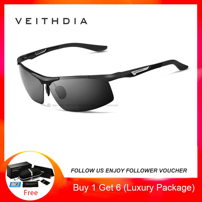 VEITHDIA Óculos De Sol Masculinos Polarizados Eyewear 6562 - Fashion Accessories