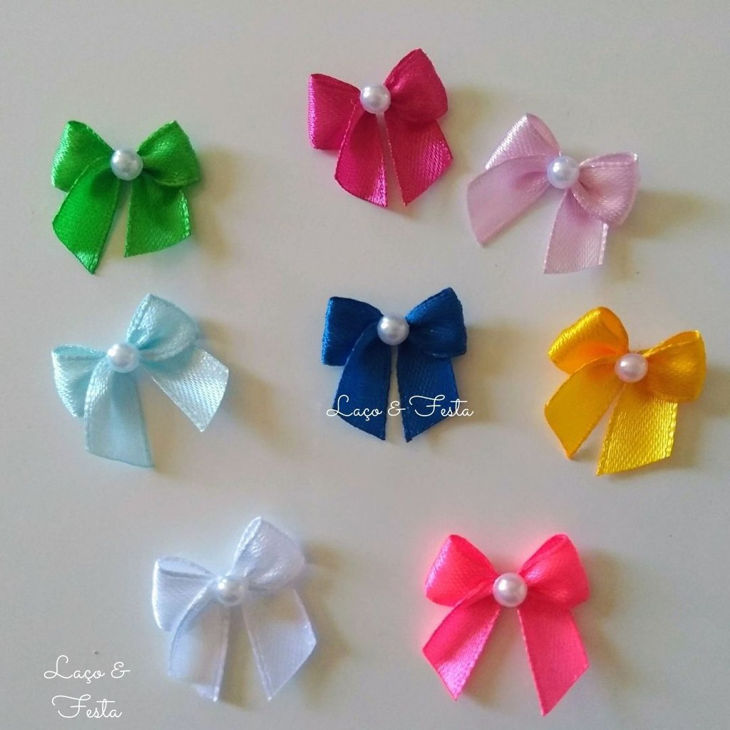 Laço/lacinho De Cetim Nº2/ Com Pérola 100 Unids. P/revenda Lembrancinha em Oferta na Shopee