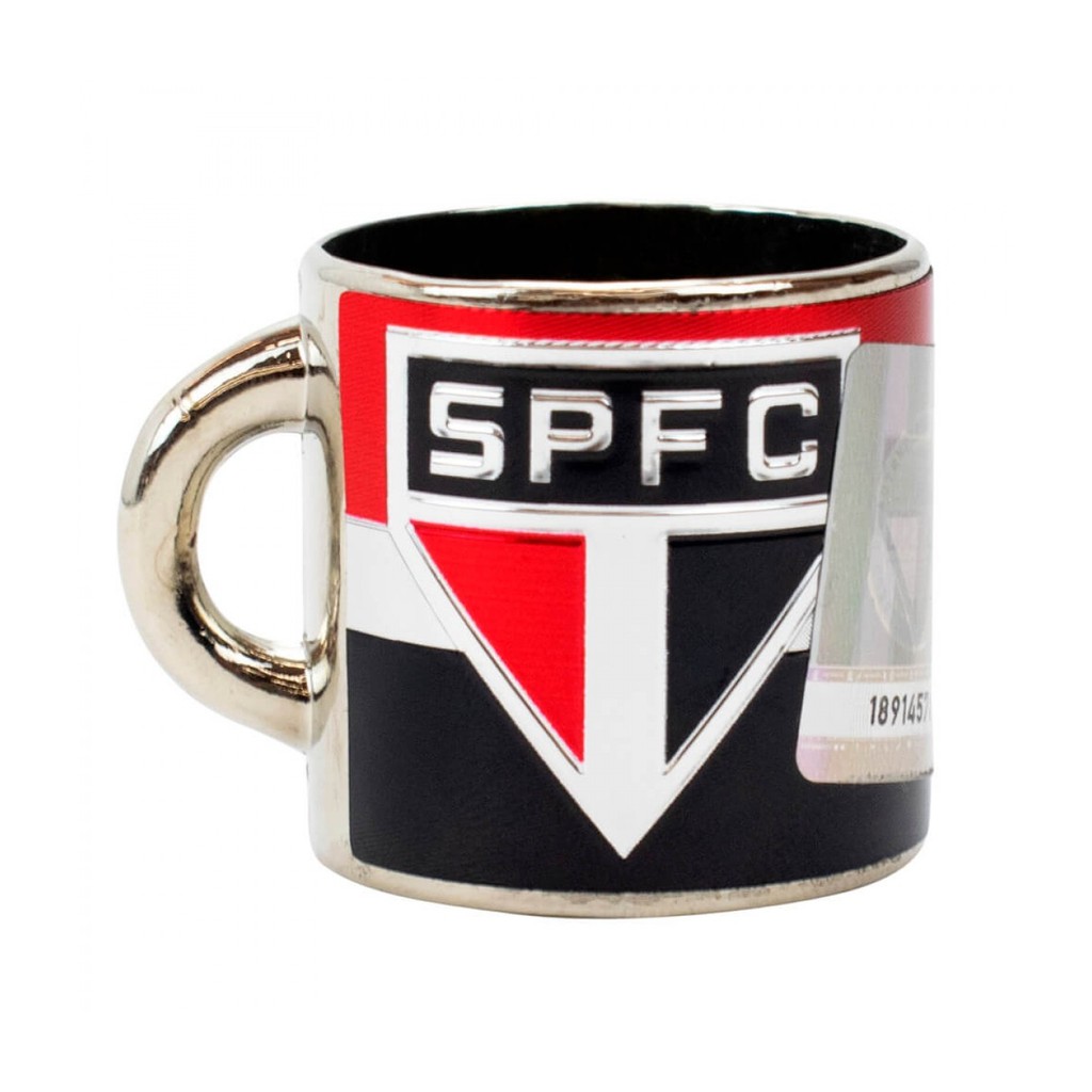 Mini Caneca São Paulo Futebol Clube Decorativa Ímã Metal 3.5cm de altura SPFC