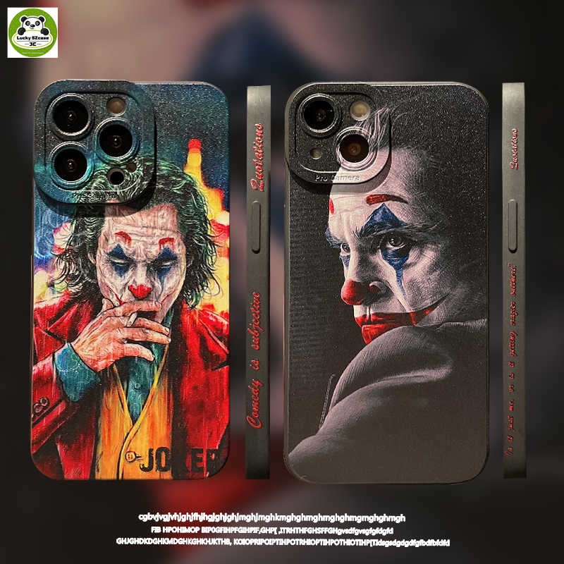 Capa Para iPhone 14 Plus 13 Pro Max 12 11 X XR XS 7 8 【 The Joker 】 Creative Proteção De Lente De Celular De Silicone Macio