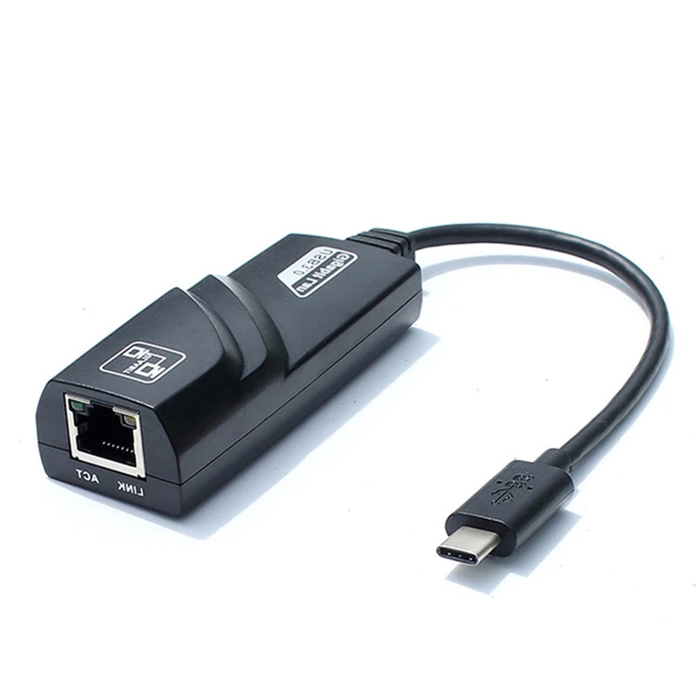 Adaptador de rede lan , alta qualidade, usb 3.1 tipo c para rj45 100/1000mbps ethernet