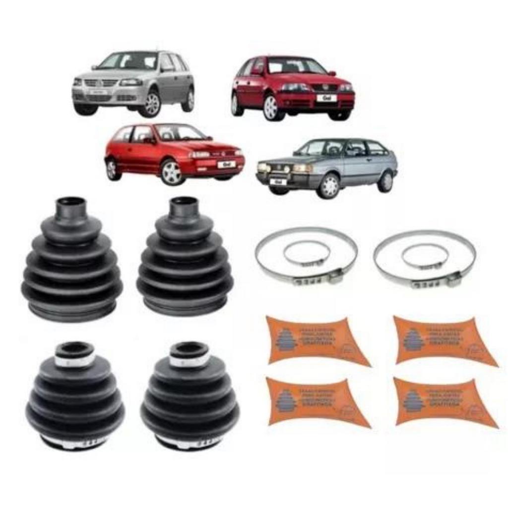 Kit Coifa Lado Roda E Câmbio Gol Parati Saveiro G1 G2 G3 G4