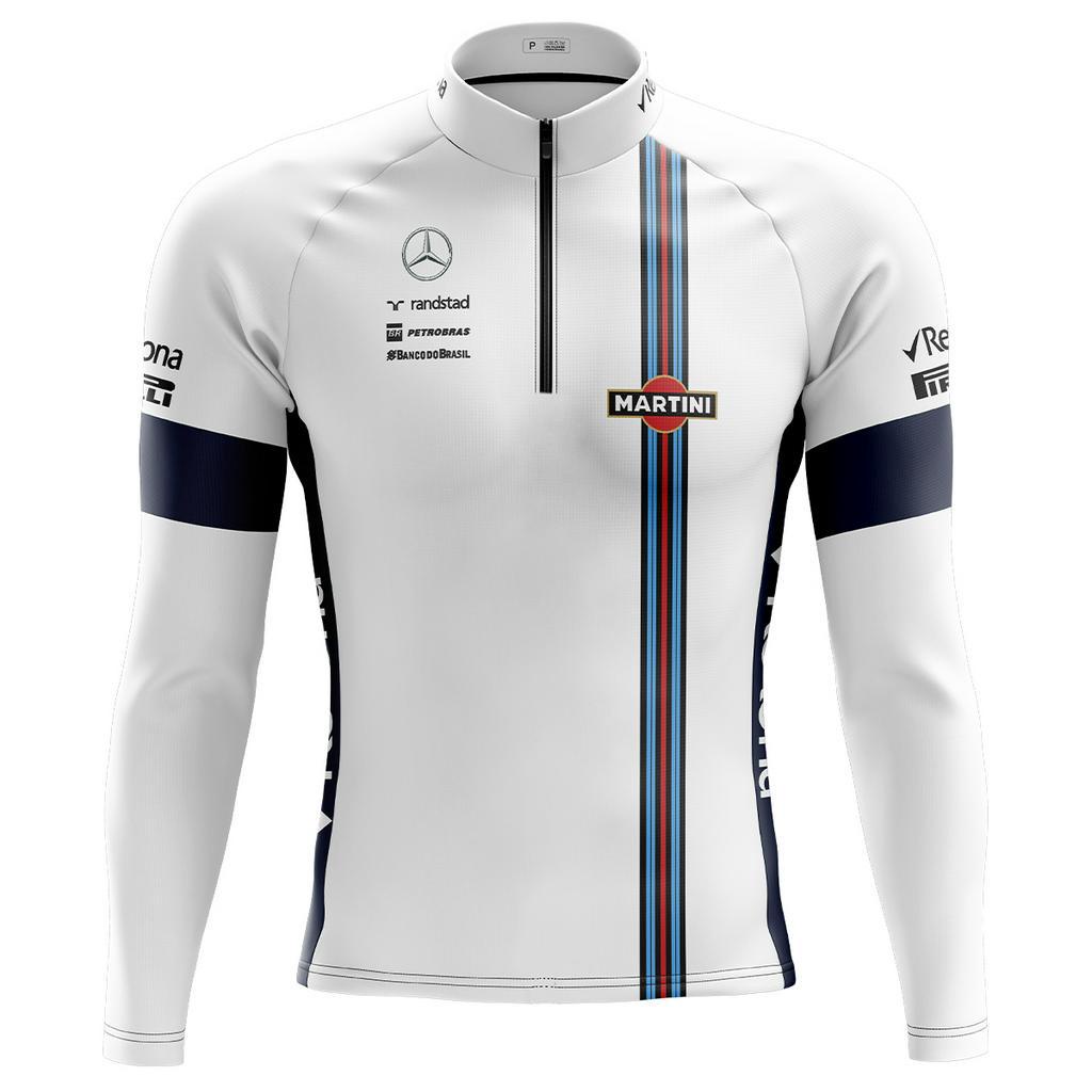 Camiseta Ciclismo Masculina Dryfit Proteção UV Bike MTB Speed MAnga Longa Martini