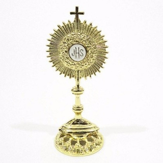 Mini Ostensório Eucaristia Metal 7cm Dourado Folheado Unidade em Oferta na Shopee