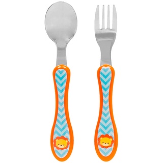 Kit Talher Infantil Leãozinho Em Aço Inox 2 Peças 10678 Buba em Oferta na Shopee