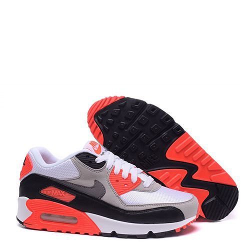 nike air max 90 laranja e cinza