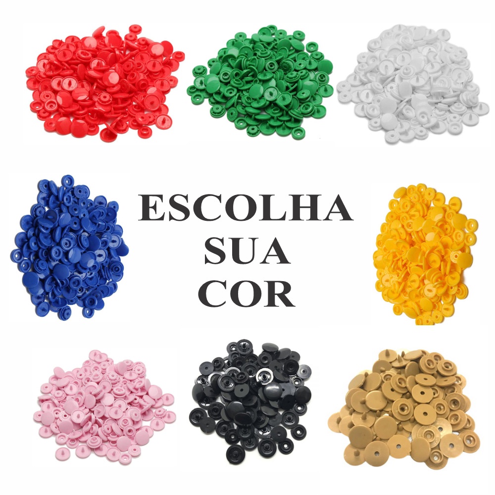 Botão De Pressão N12 Tic Tac Ritas ou Premier Roupa De Bebê - 50un