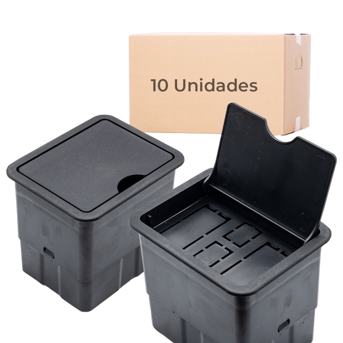 10 X Caixa Tomada De Embutir Em Mesa 2 Tomada Cx Vazia 90x70
