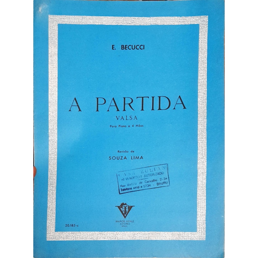 Partitura a Partida  para Piano - E. Becucci