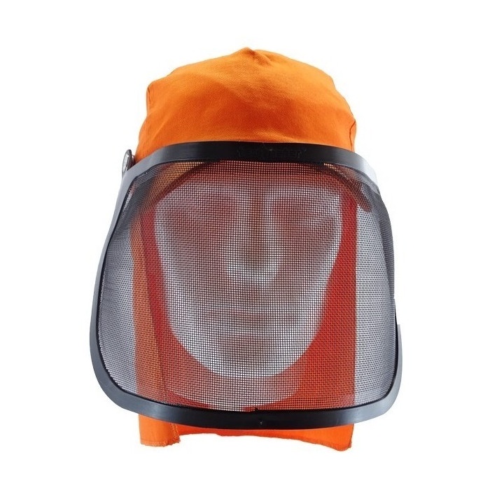Boné Laranja Com Tela Para Proteção Roçador